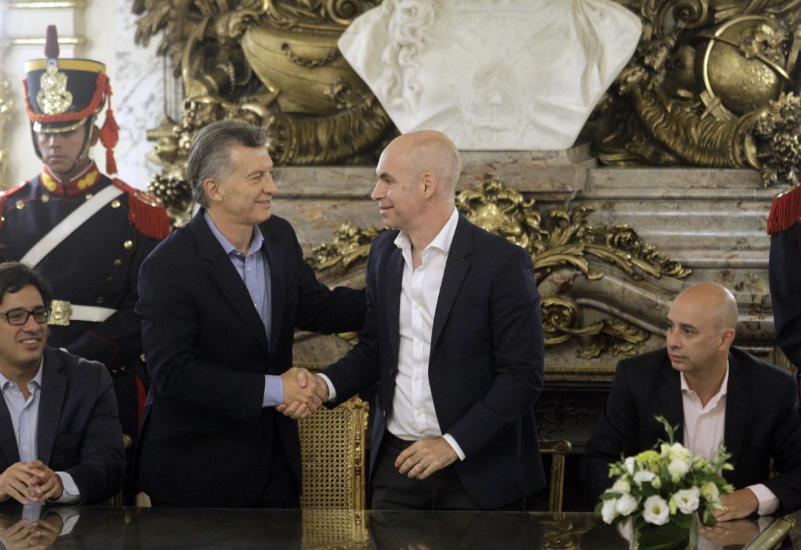 Macri junto a Rodríguez Larreta (DYN)