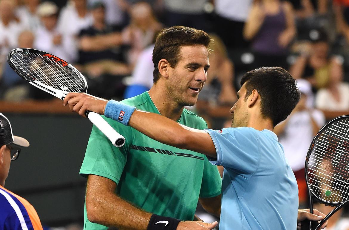 Del Potro y Djokovic (Reuters)