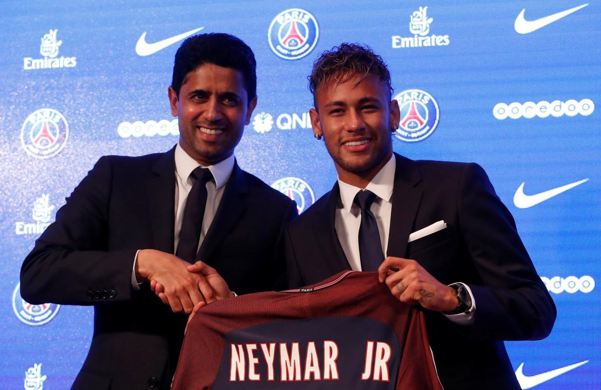 Presentación de Neymar en el PSG (Reuters)