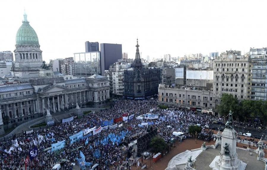 Marcha en el Congreso