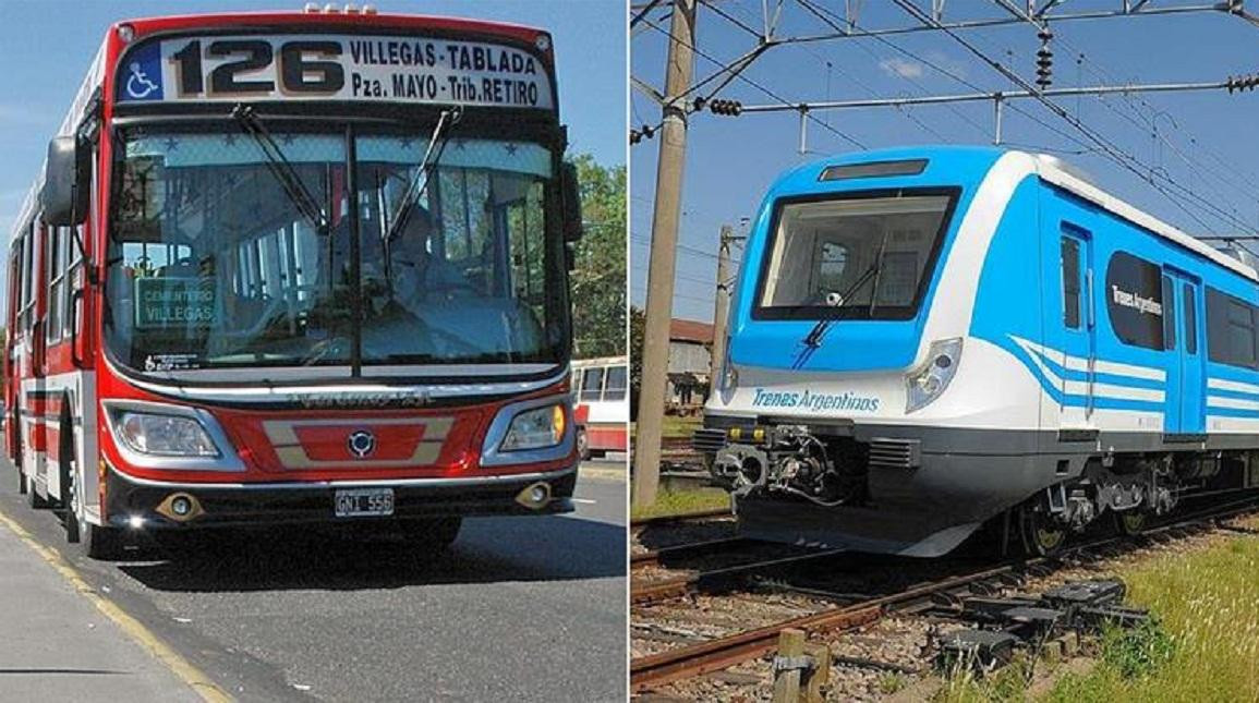 Colectivos y trenes - transportes