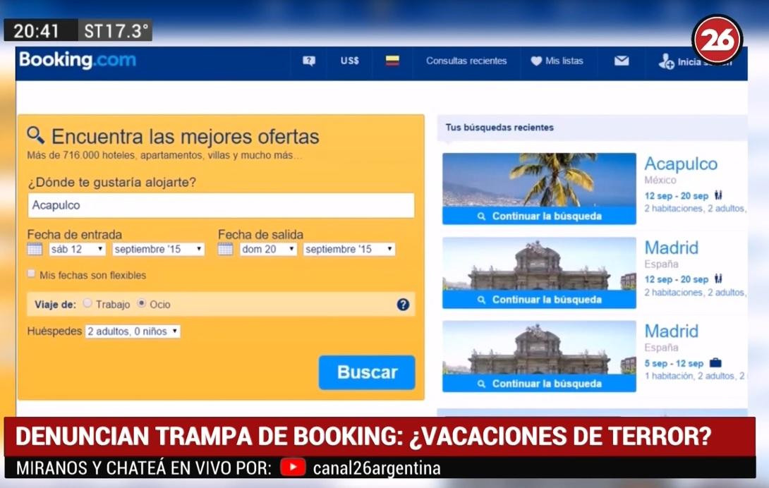 Booking, estafas y quejas de la gente 