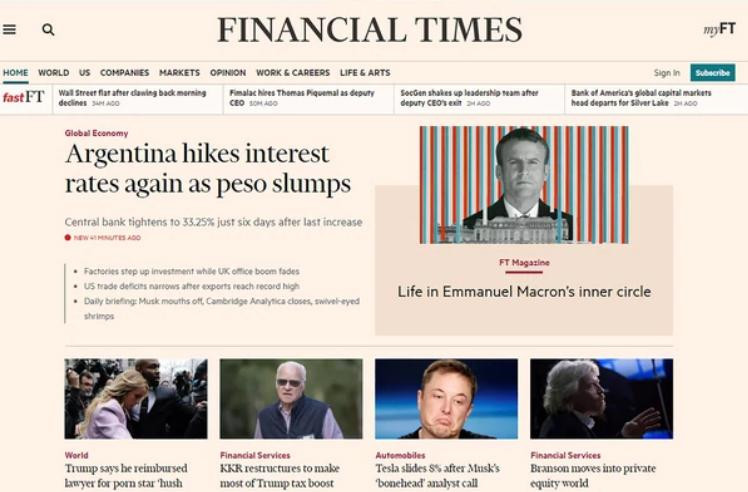 Nota de Financial Times sobre Argentina