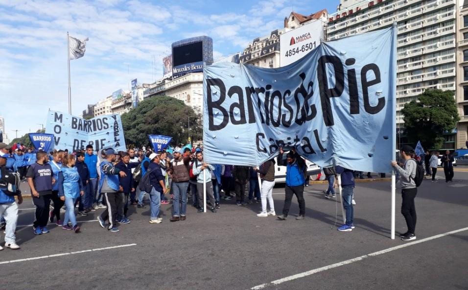 Corte y ollas populares de Barrios de Pie contra acuerdo con el FMI