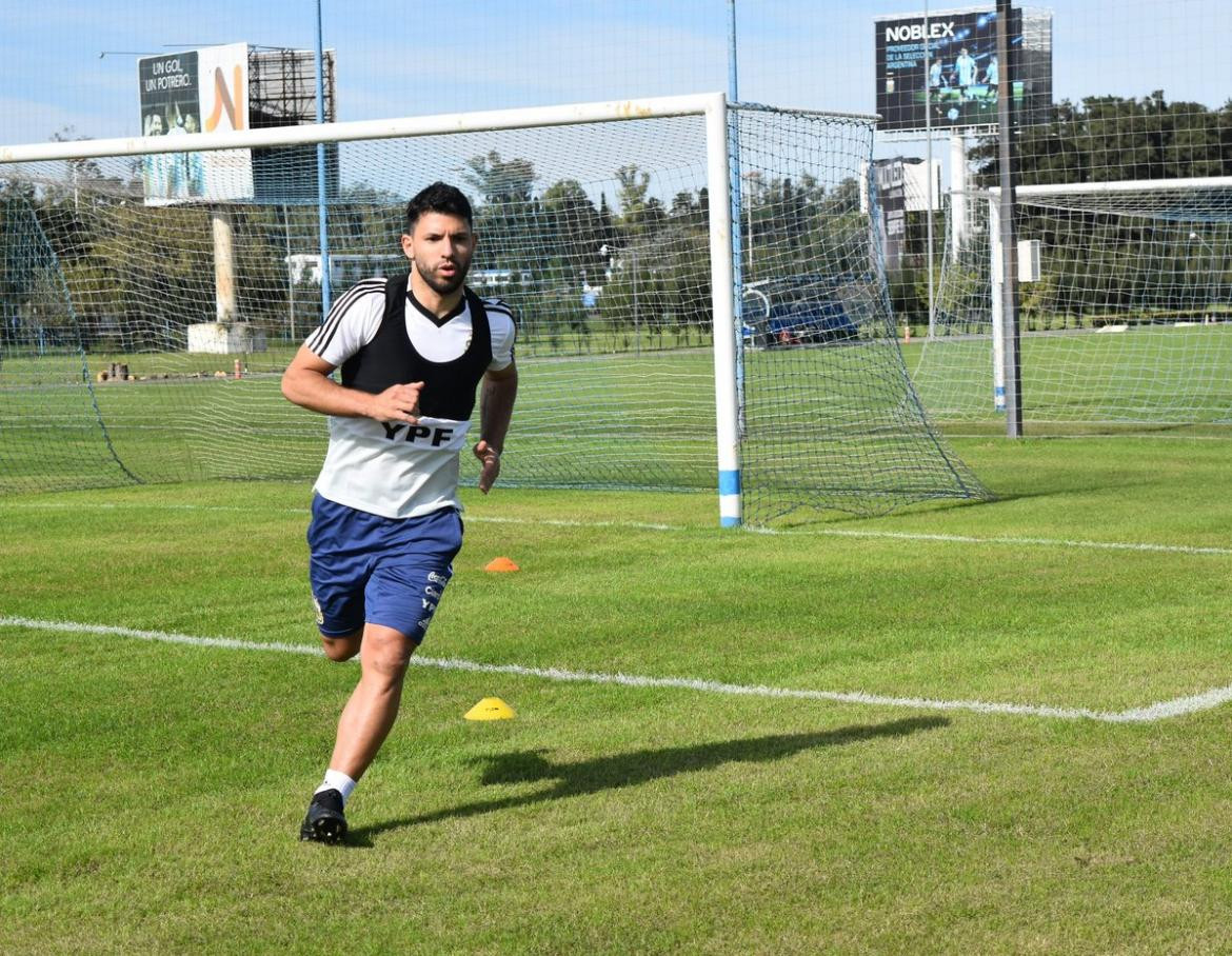 Entrenamiento de la Selección en Ezeiza, Kun Aguero, Twitter Selección Argentina