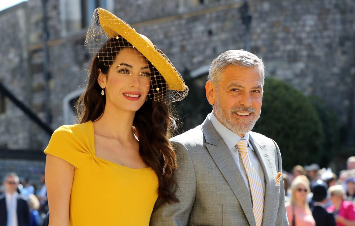 Amal Clooney y George Clooney - Boda Real entre Harry y Meghan (Reuters)