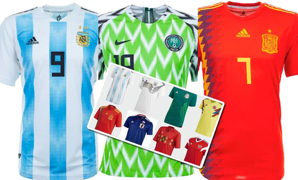 Mundial Rusia 2018 - Camisetas de los equipos