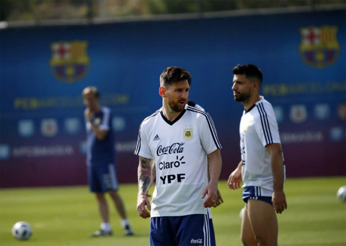 Selección Argentina, entrenamiento en Barcelona, Mundial Rusia 2018, NA