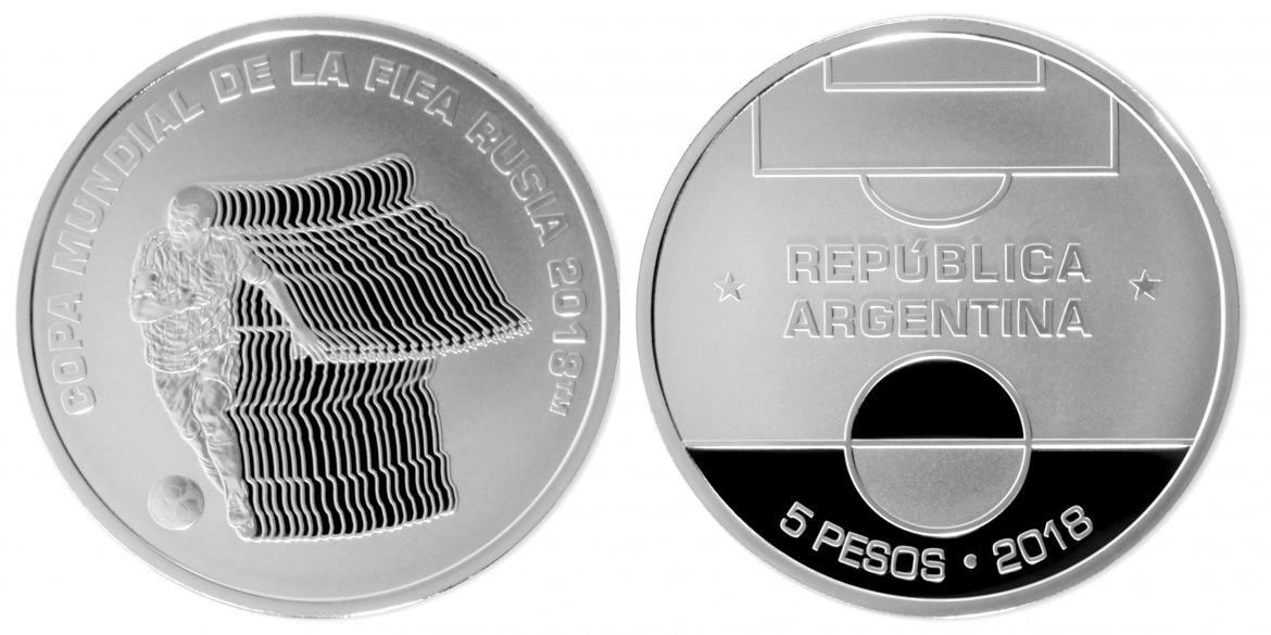 Moneda conmemorativa de la Copa Mundial de Fútbol Rusia 2018