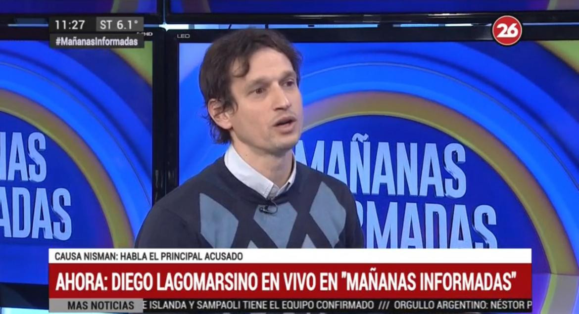 Caso Nisman, Diego Lagomarsino en Canal 26