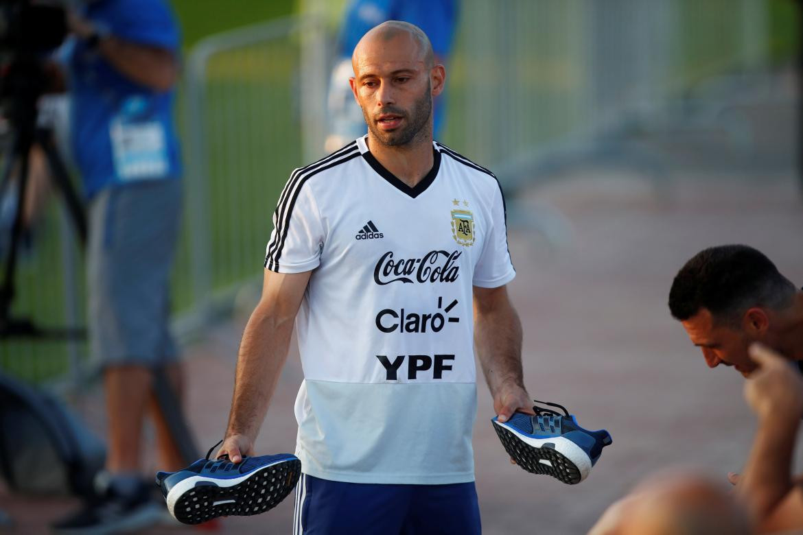 Mundial Rusia 2018, Selección Argentina, entrenamiento, Mascherano, Reuters