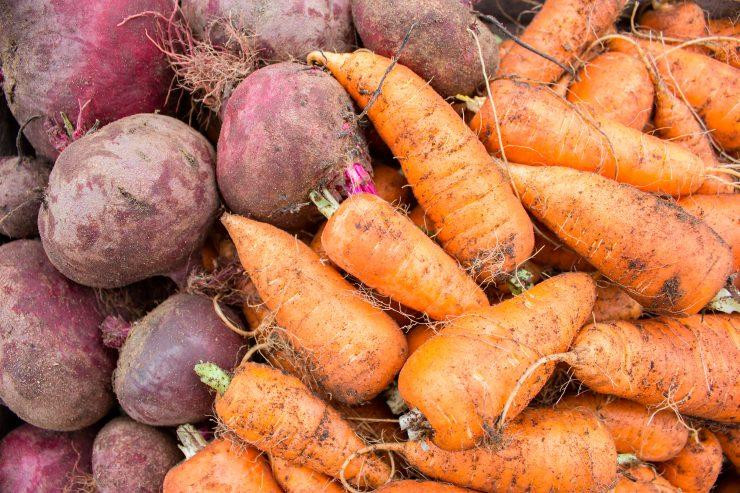 Batatas y zanahorias