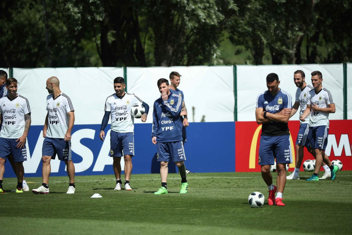 Entrenamiento de la Selcción Argentina en Rusia (Reuters)