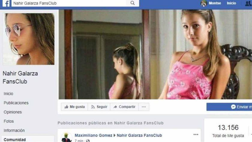 Página de Facebook de Nahir Galarza