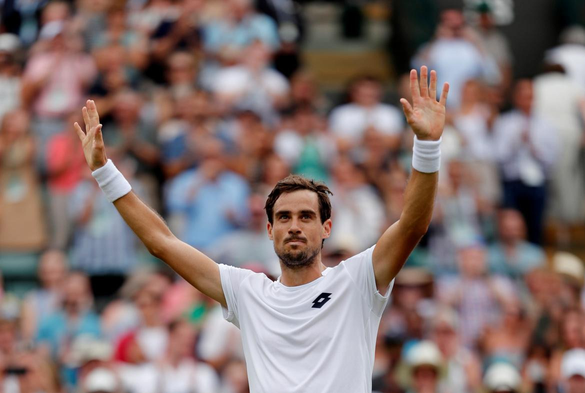 Victoria de Guido Pella en Wimbledon (Reuters)