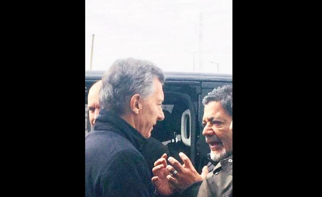 Gerardo Martínez y Mauricio Macri - Villa Olímpica