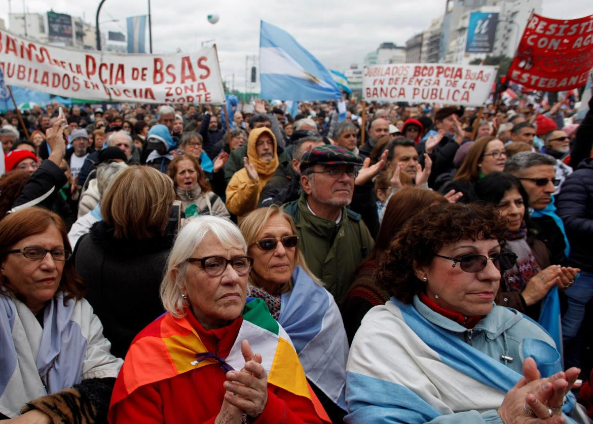 Marcha oposición contra el FMI - Obelisco (Reuters)