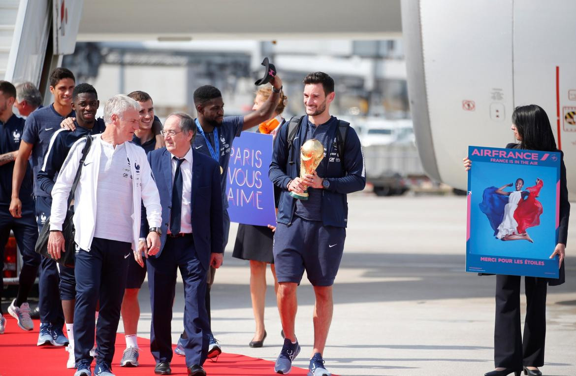 Recibimiento Francia - Jugadores