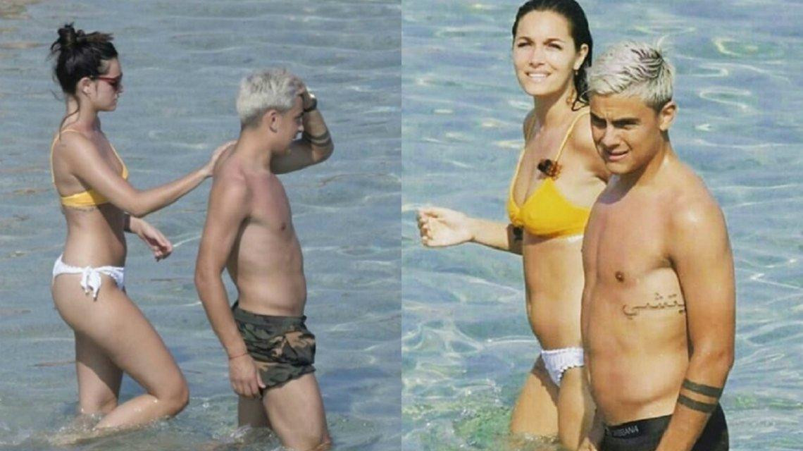 Oriana Sabatini y Paulo Dybala en la playa