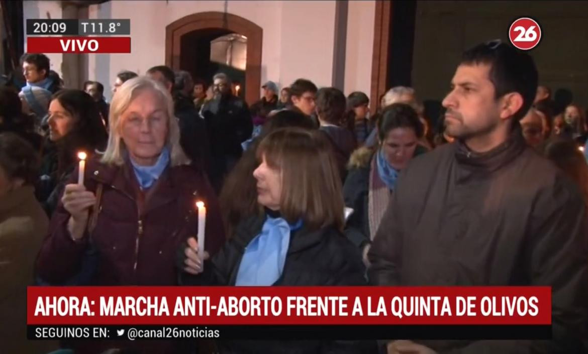 Marcha anti-aborto frente a la Quinta de Olivos