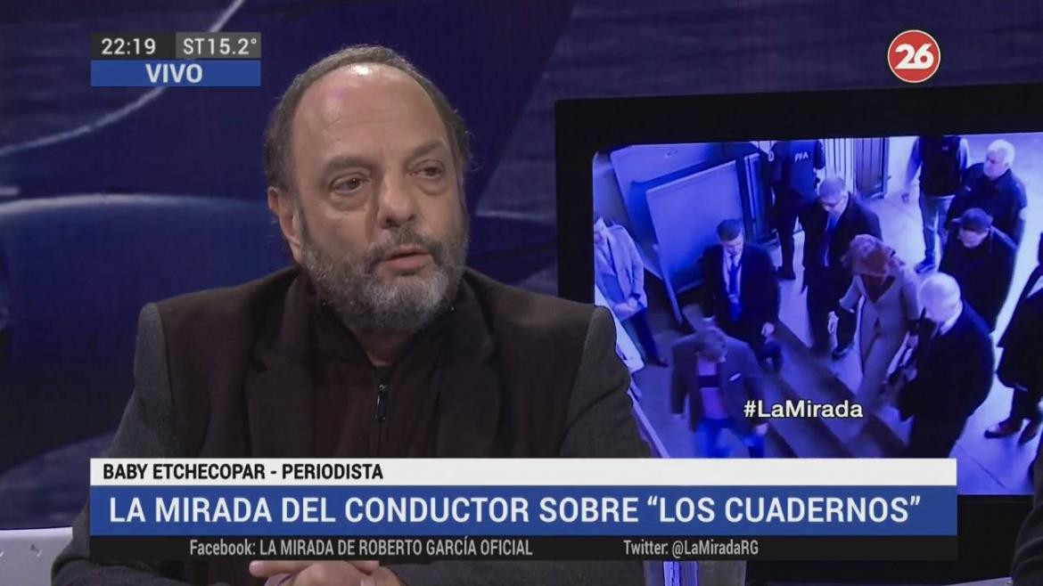 Baby Etchecopar en La Mirada de Roberto García (Canal 26)