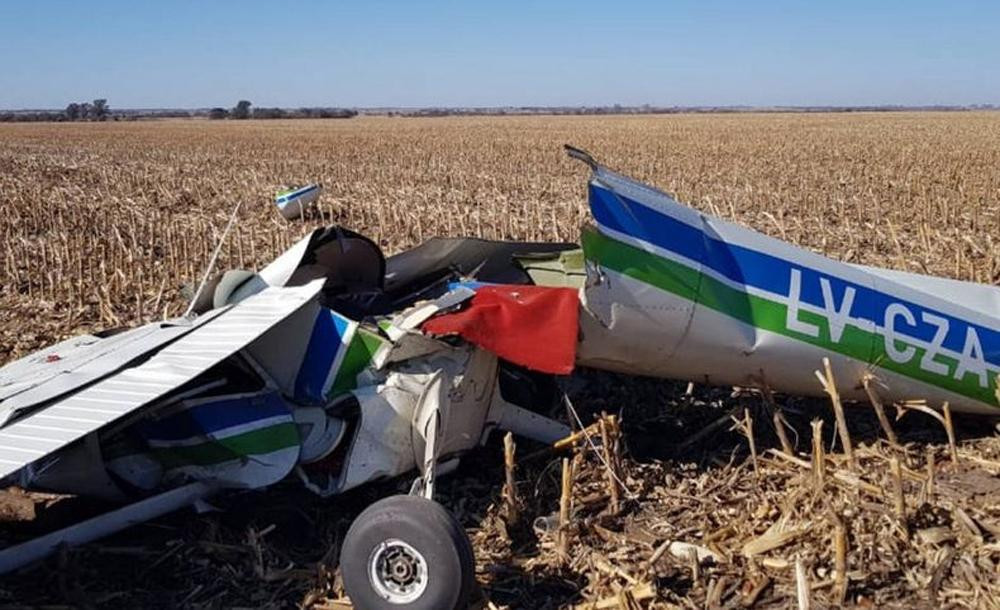 Avión accidentado en Córdoba (Foto: Cadena 3)