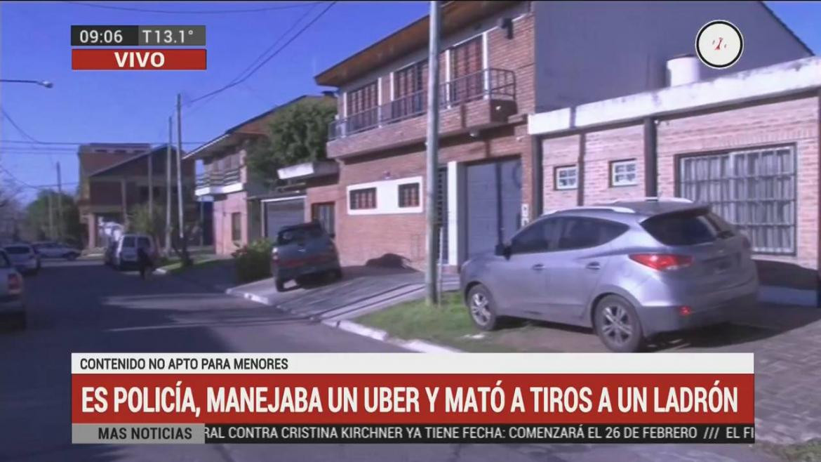 Policía que manejaba un UBER mató a un ladrón (Canal 26)