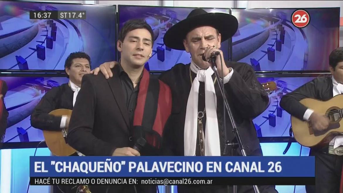 Chaqueño Palavecino en Canal 26, Buena Tarde 26, Sebastián Basalo y Karina Vitorino