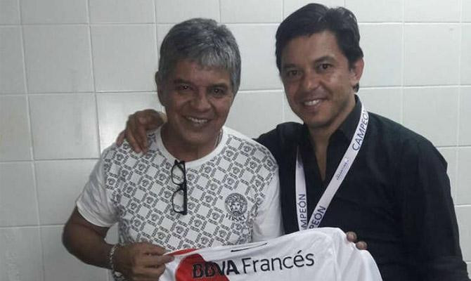 Marcelo Gallardo y su padre