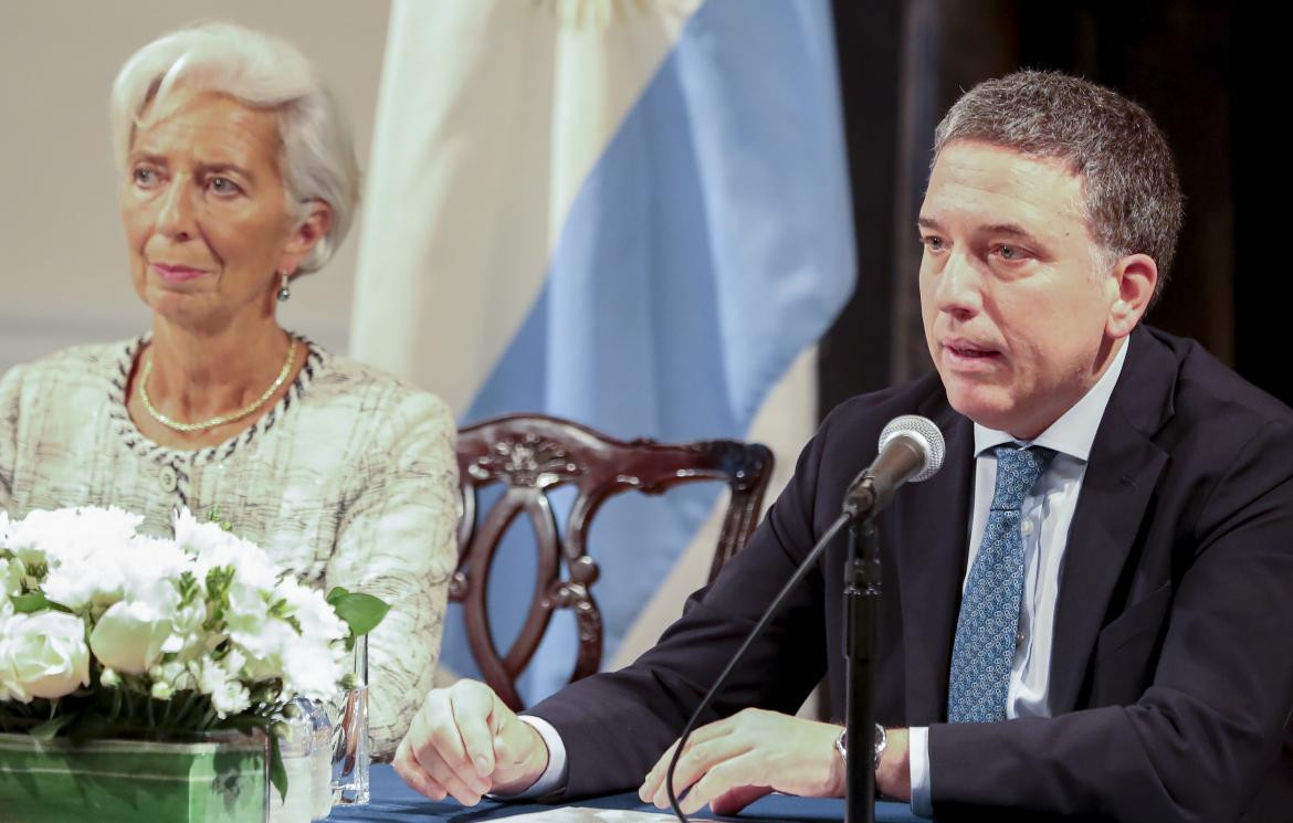 Nicolás Dujovne - Christine Lagarde Washington, FMI, Anuncio del nuevo acuerdo - NA -