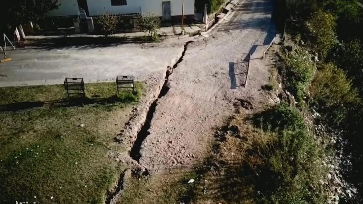 Entre Ríos, una grieta en la tierra amenaza a una localidad