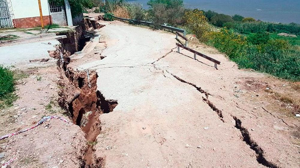 Entre Ríos, una grieta en la tierra amenaza a una localidad