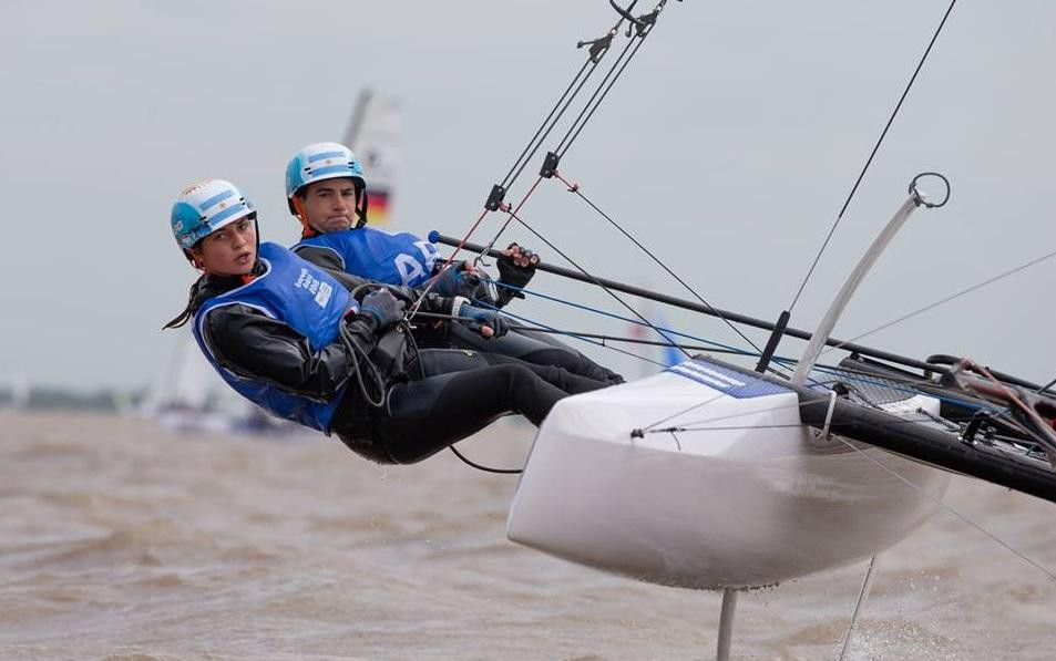 Dante Cittadini y Teresa Romairone en Juegos Olímpicos de la Juventud