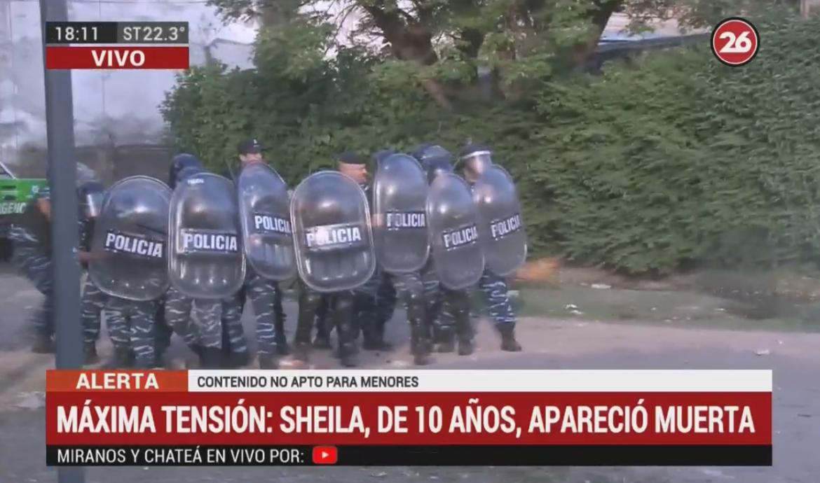 Incidentes tras el hallazgo del cuerpo sin vida de Sheila