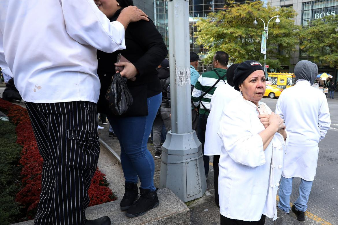 Evacuación del edificio Time Warner Center donde se emite CNN en EE.UU (Reuters)