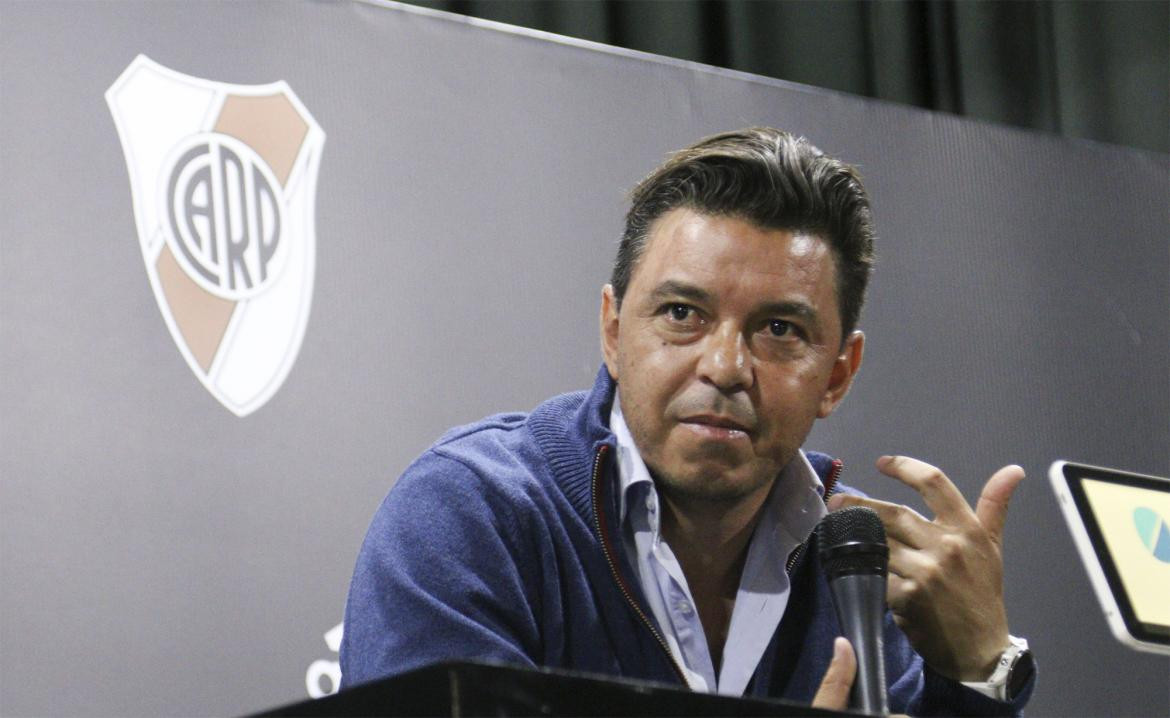 Marcelo Gallardo, DT de River Plate, fútbol, conferencia, deportes, NA