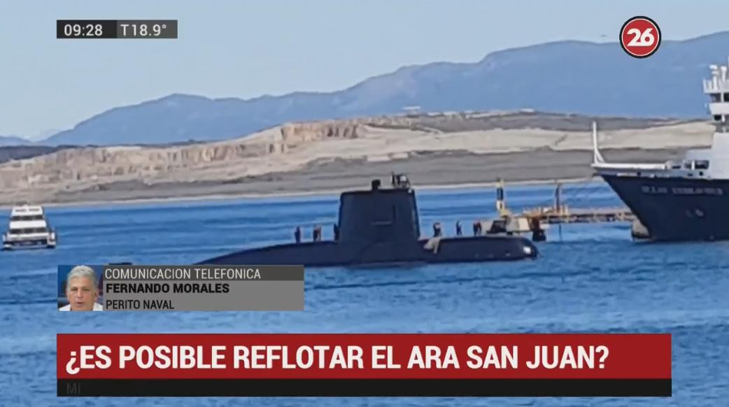 Submarino ARA San Juan, Fernando Morales, perito naval, Canal 26