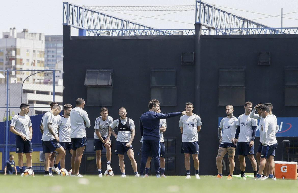 Entrenamiento de Boca, superclásico, Copa Libertadores, NA