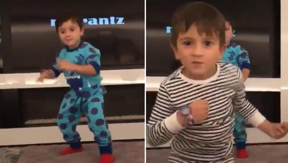 Mateo y Thiago Messi, Hijos de Messi, baile viral