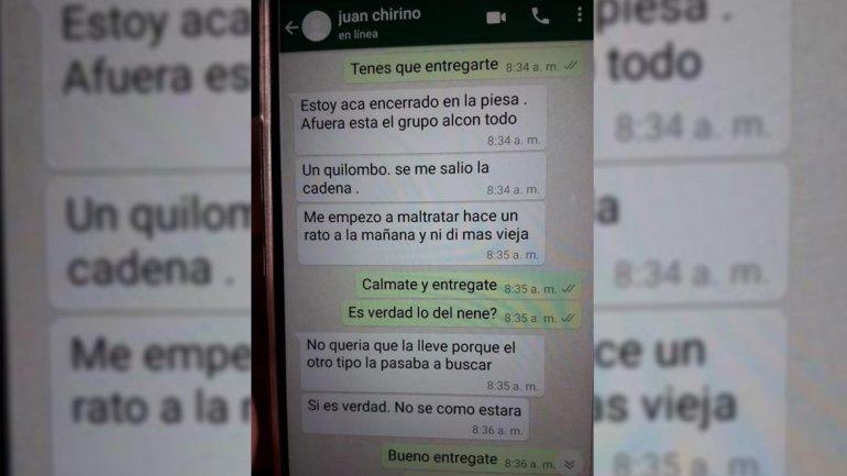 Mensaje de WhatsApp del homicida de Tolosa