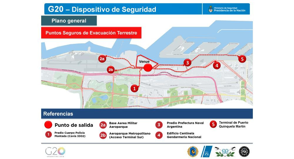 Cumbre del G20, operativo de seguridad, cortes