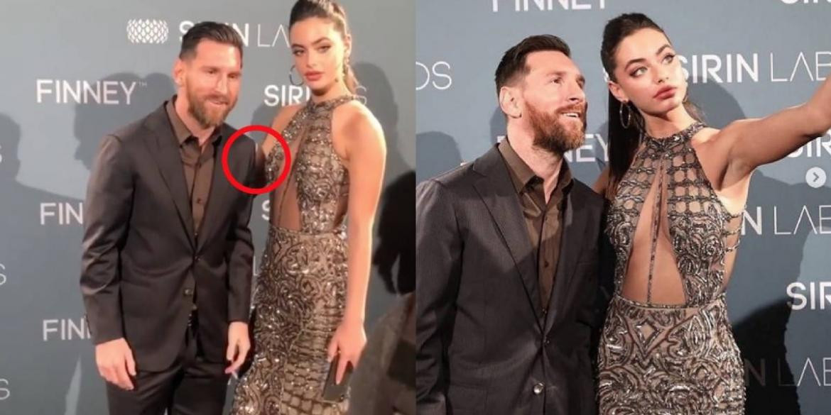 Messi posó con una modelo