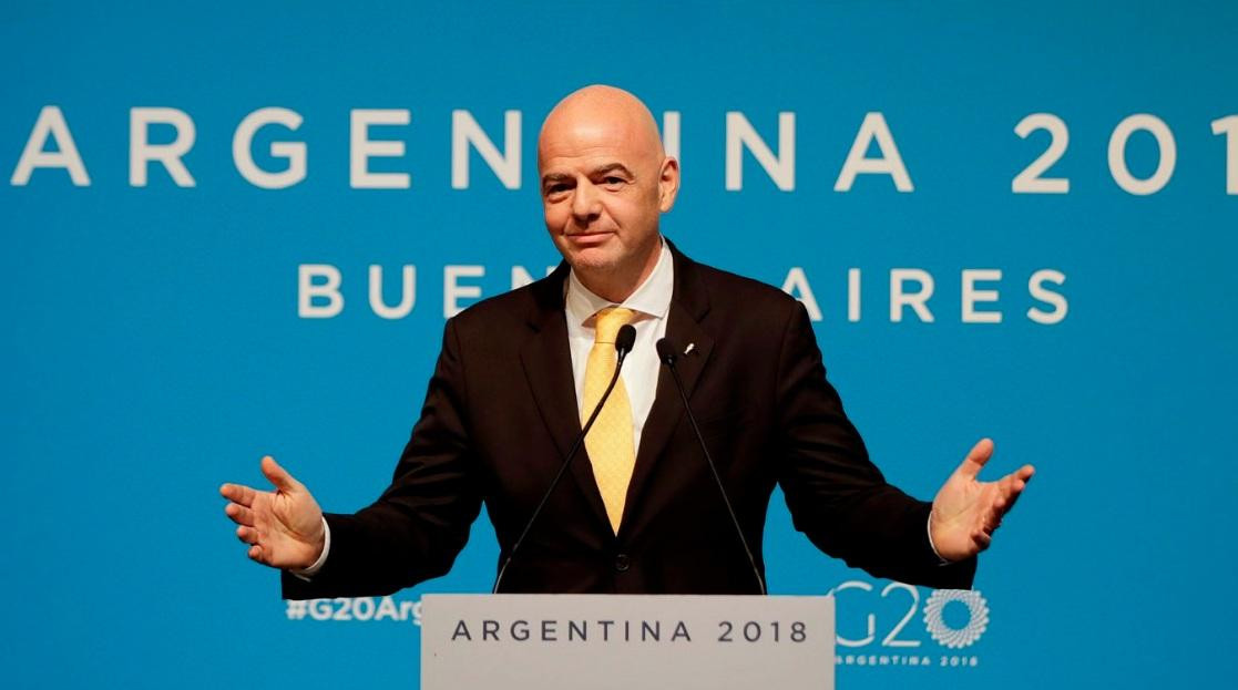 Gianni Infantino, presidente de FIFA, en la Cumbre del G20