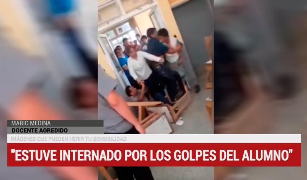 Agresión de alumno a profesor en Formosa, Canal 26