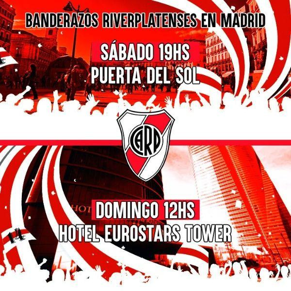 Banderazo hinchas de River - España