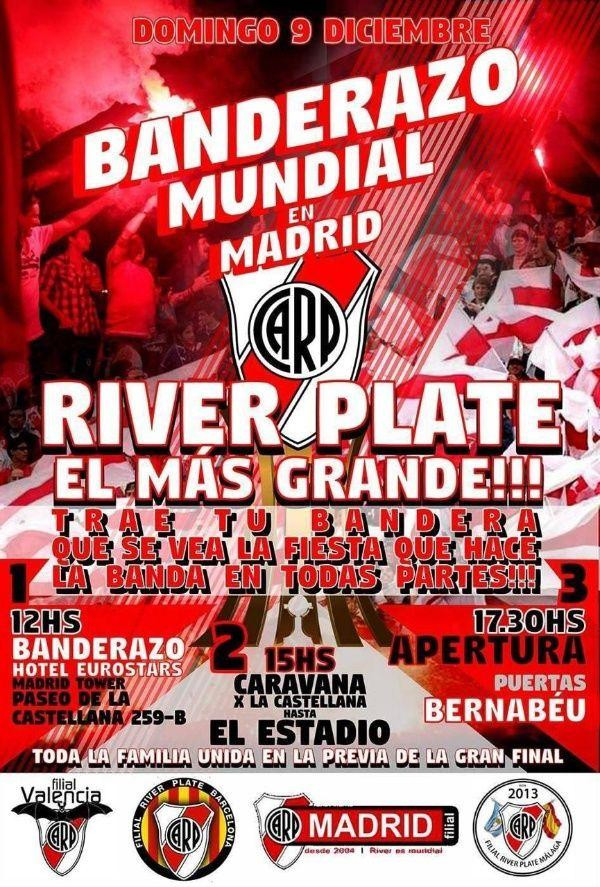 Banderazo hinchas de River - España