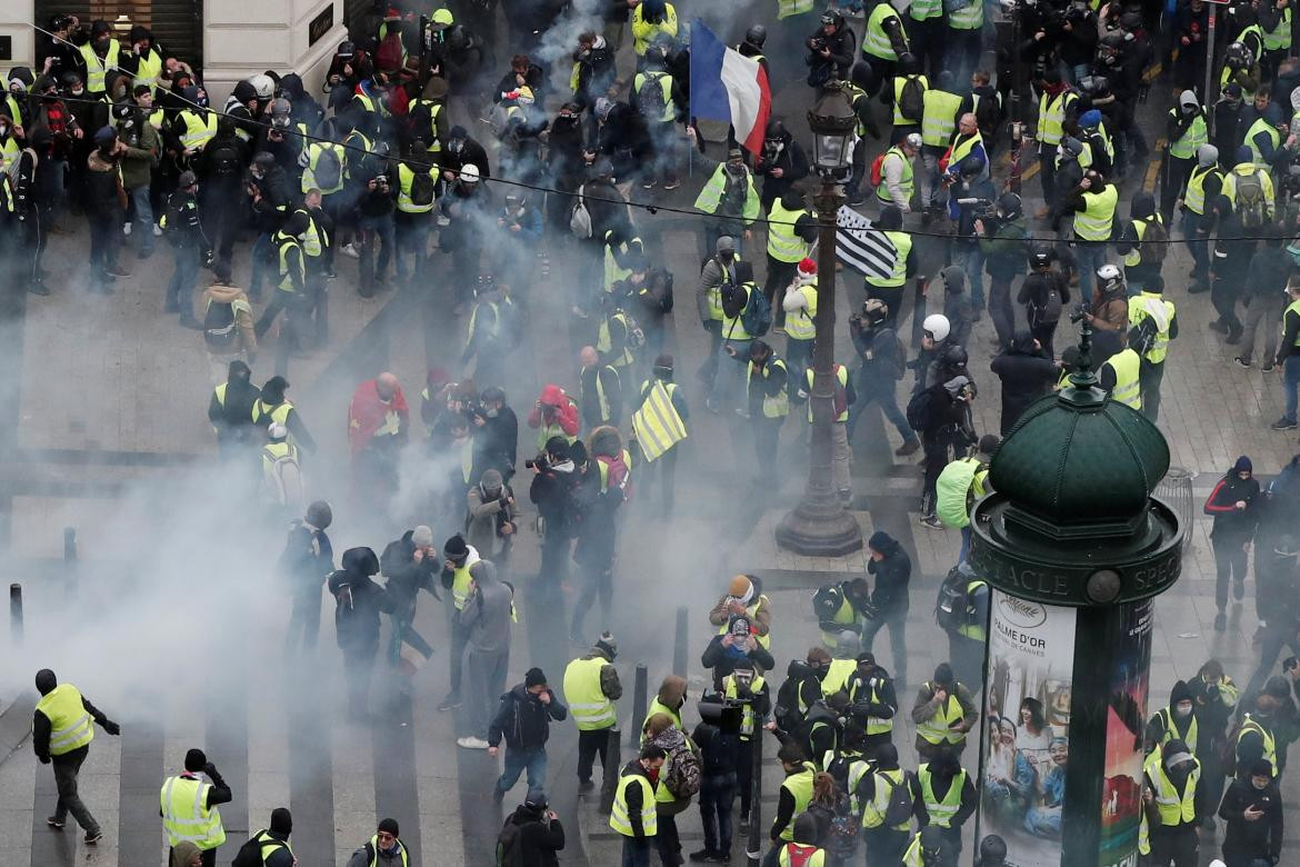 Protesta - Chalecos amarillos en París Reuters