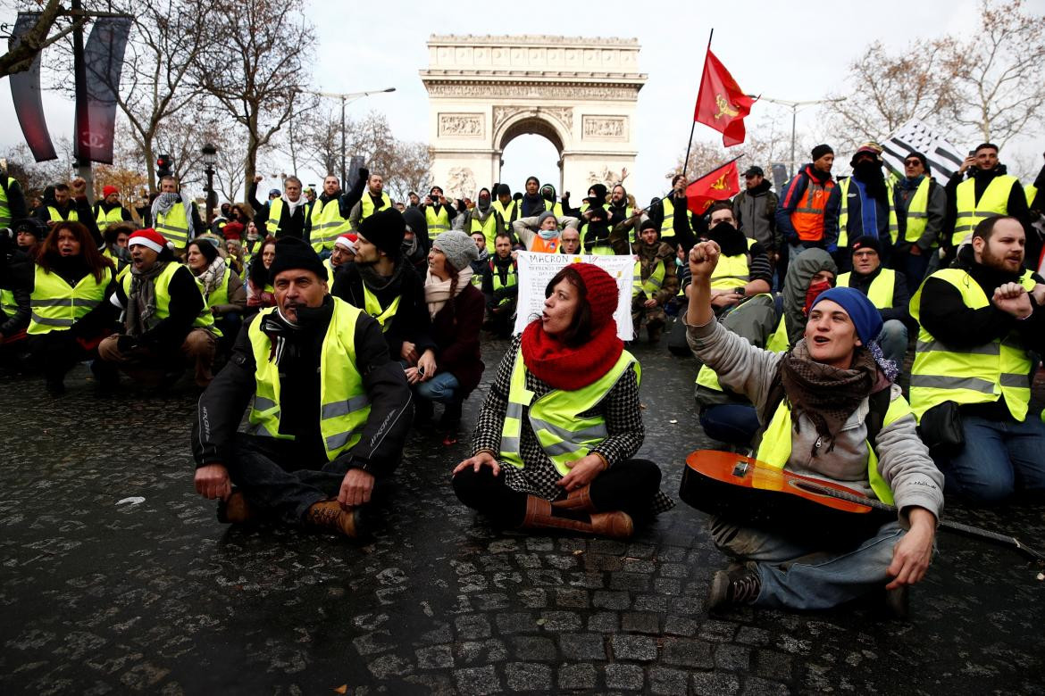 Protesta - Chalecos amarillos en París Reuters