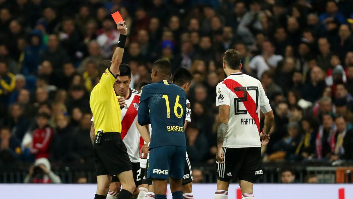 Superfinal de Copa Libertadores, expulsión de Barrios