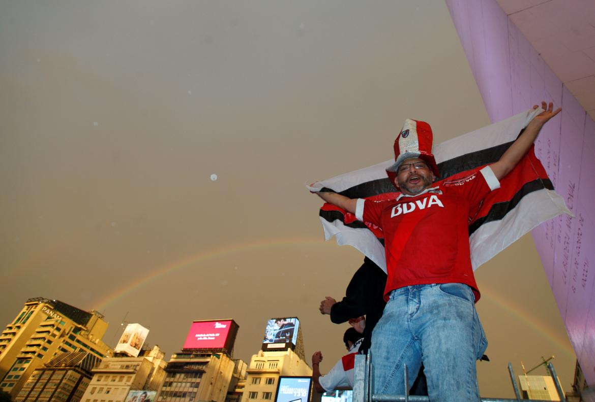 El Obelisco de rojo y blanco, los festejos de River Campeón de la Libertadores